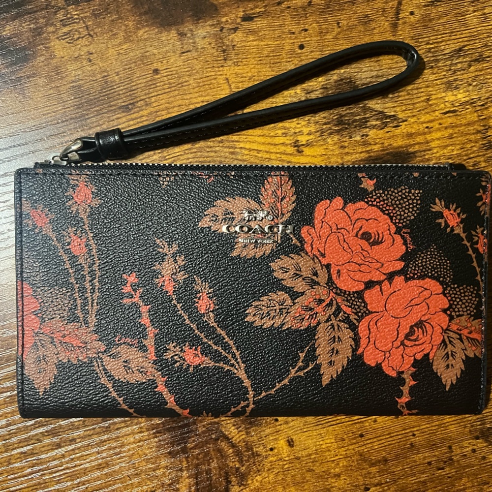 Coach Floral Wristlet